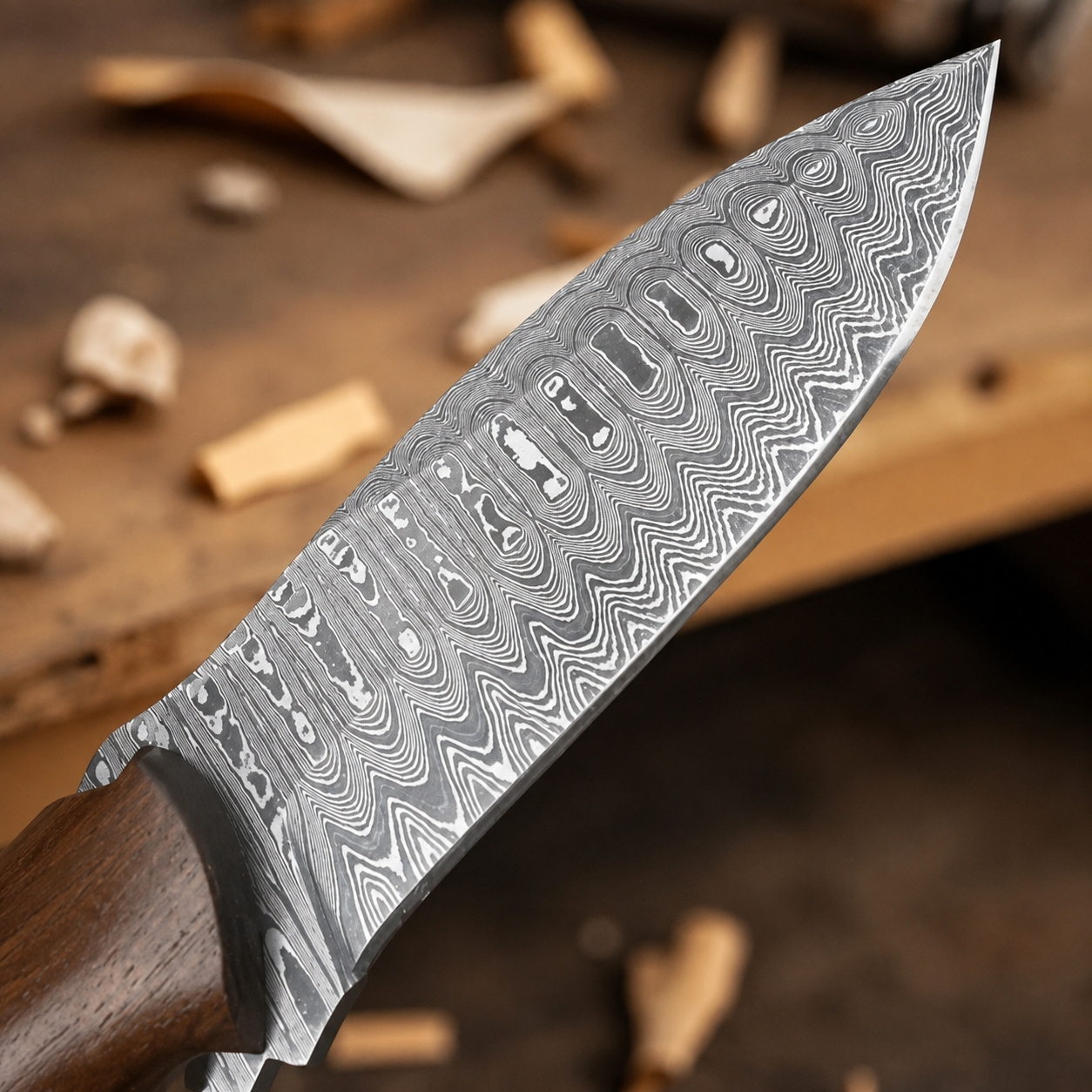Handmade Damascus Steel Hunting Knife with Leather Sheath Ring Pommel Tracker Knife Fixed Blade Scout Carry Bushcraft Skinner Knife Gift for Him