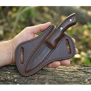 Handmade 1095 Carbon Steel Spear Point Hunting Knife Rosewood Handle, Leather Sheath Scout Carry Tracker Knives | Ideal for Outdoor Camping, and Survival Bushcraft Skinner Knife