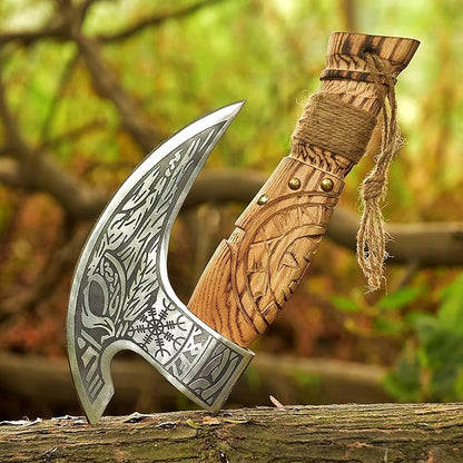 Custom Viking Pizza Cutter Axe Carbon Steel Pizza Slicer Handmade Viking Hatchet Gift for Men