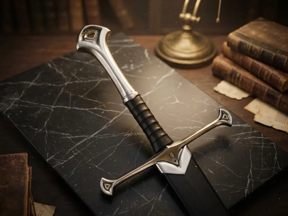 Reforged King's Handcrafted Medieval Viking Sword with Leather Scabbard Custom Carbon Steel Longsword | Collector's Fantasy Cosplay Gift