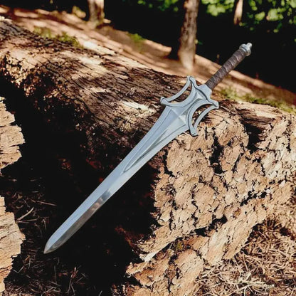 Prince Adam Handcrafted Heroic Fantasy Power Sword High Carbon Steel Blade with Genuine Leather Sheath | Premium Cosplay & Display Prop Gift