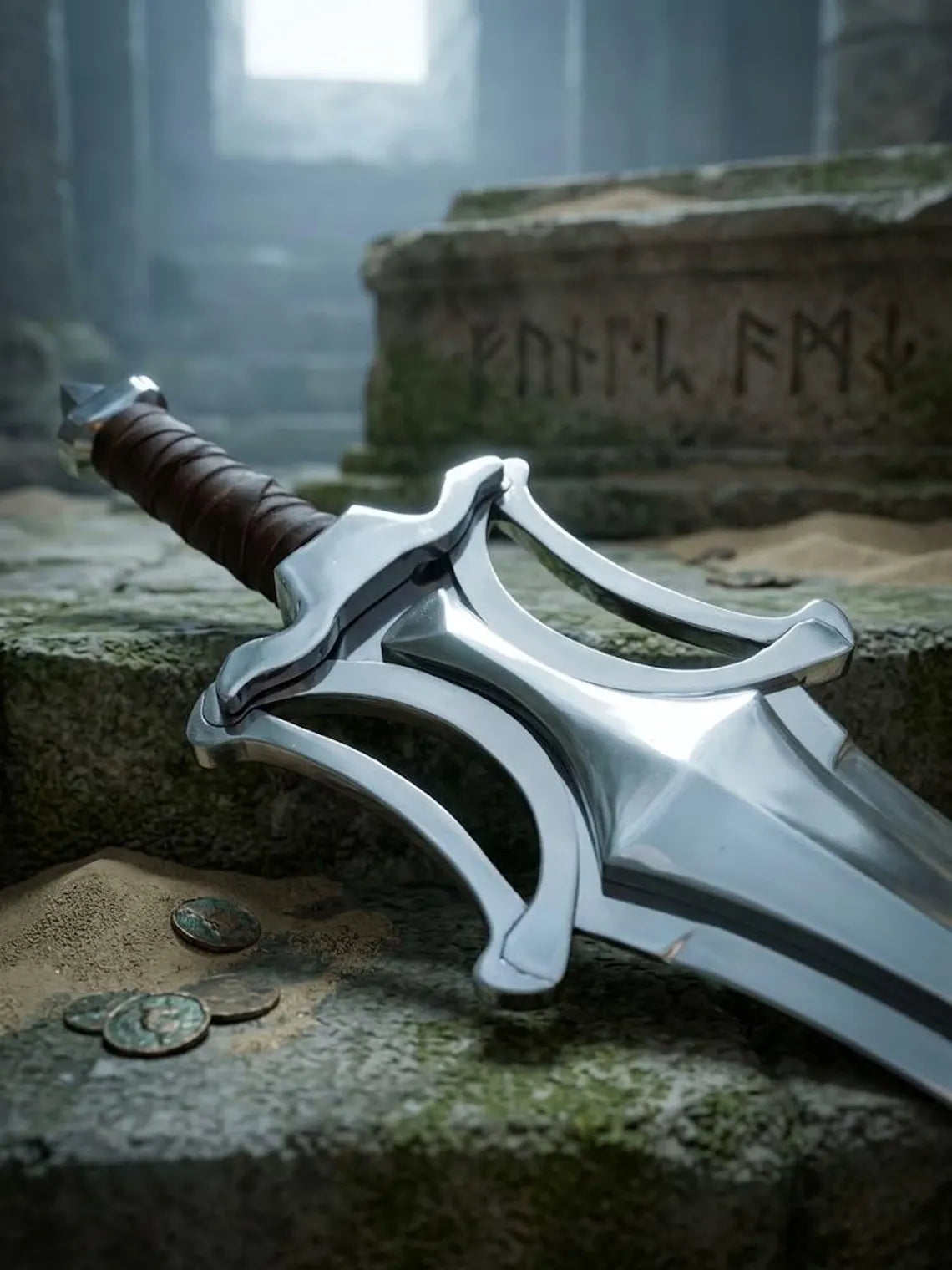 Prince Adam Handcrafted Heroic Fantasy Power Sword High Carbon Steel Blade with Genuine Leather Sheath | Premium Cosplay & Display Prop Gift